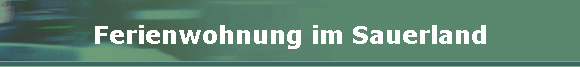 Ferienwohnung im Sauerland